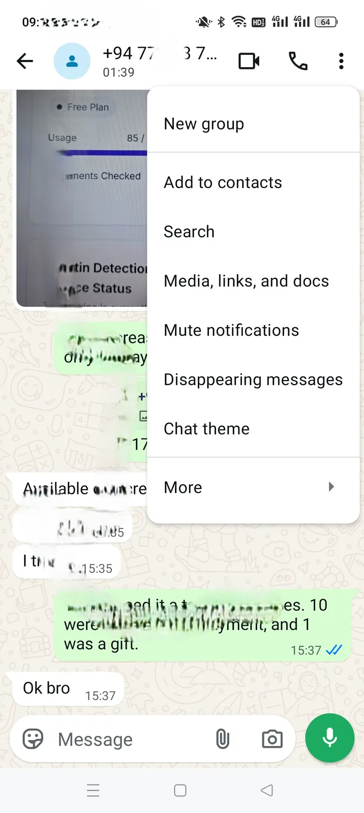 Suche in WhatsApp starten