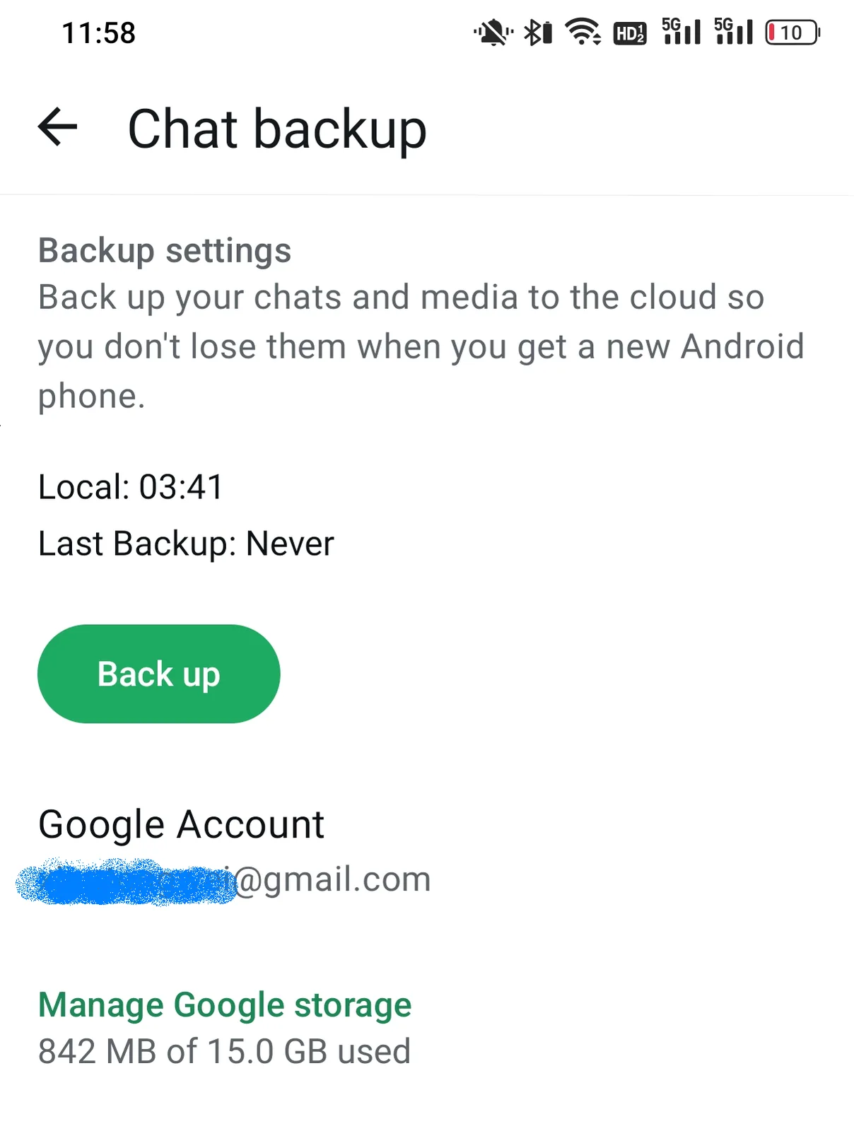 WhatsApp-Cloud-Backup ist mit dem Google-Konto verknüpft